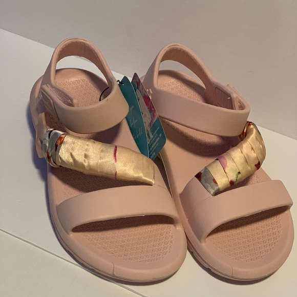 Essentials by Muk Luks Sandals Womens LG 9-10 Pink Slingback Hook & Loop Sporty - Picture 14 of 14